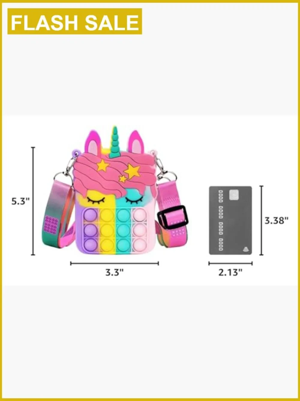 Unicorn Pop Fidget Toy Bag | Push Bubble Shoulder Purse for Girls